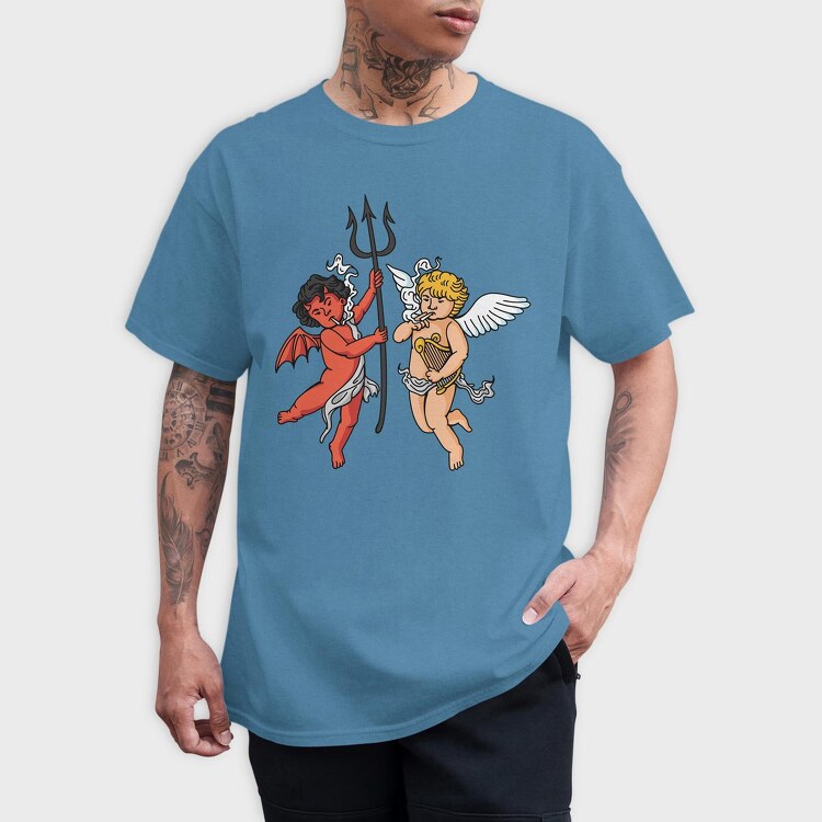 Demond Angel Smoking, Tricou Barbati (Unisex)