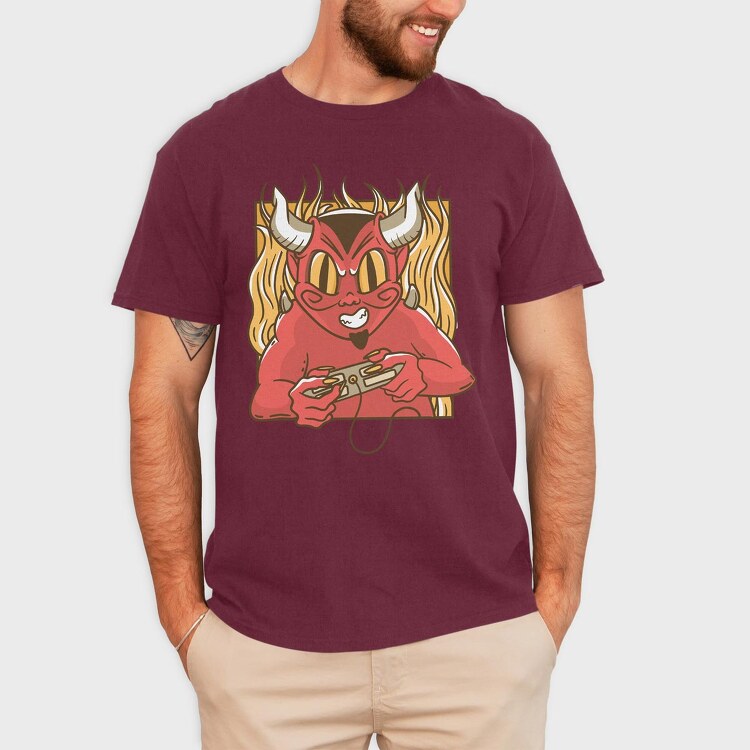 Devil Gamer, Tricou Barbati (Unisex)