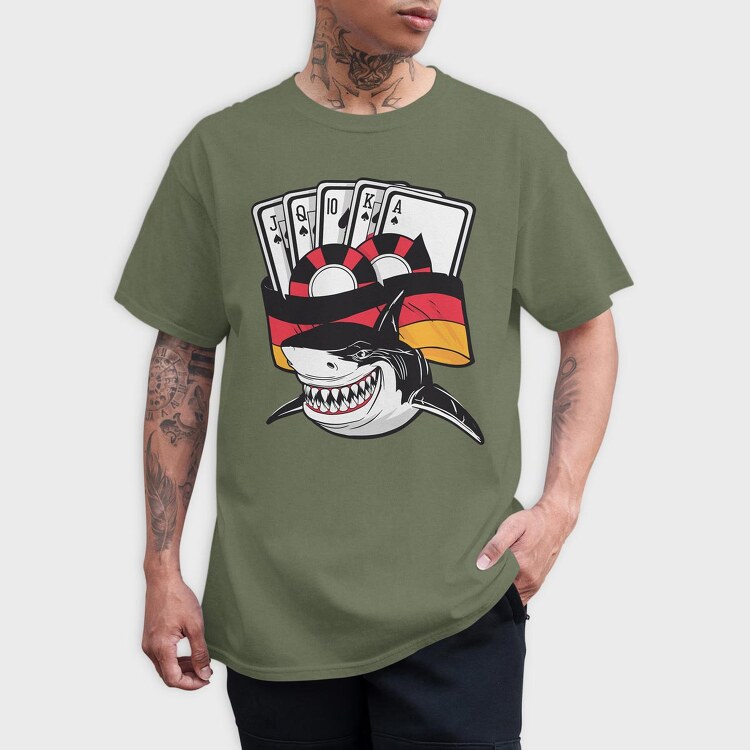 Poker Shark, Tricou Barbati (Unisex)