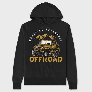 Offroad Jeep Adventure, Hanorac Oversize Barbati (Unisex)