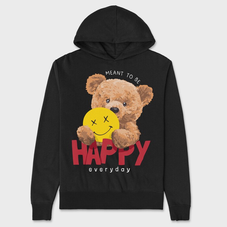 Meant to Be Happy Teddy, Hanorac Oversize Barbati (Unisex)