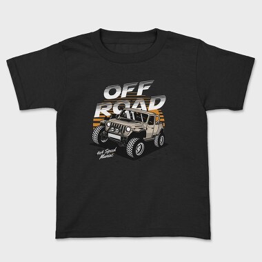 Offroad Jeep Retro Sunset, Tricou Copii