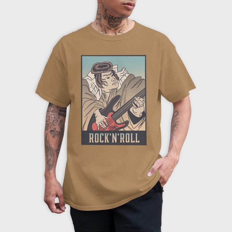 Rockand Roll Ukiyo, Tricou Barbati (Unisex)
