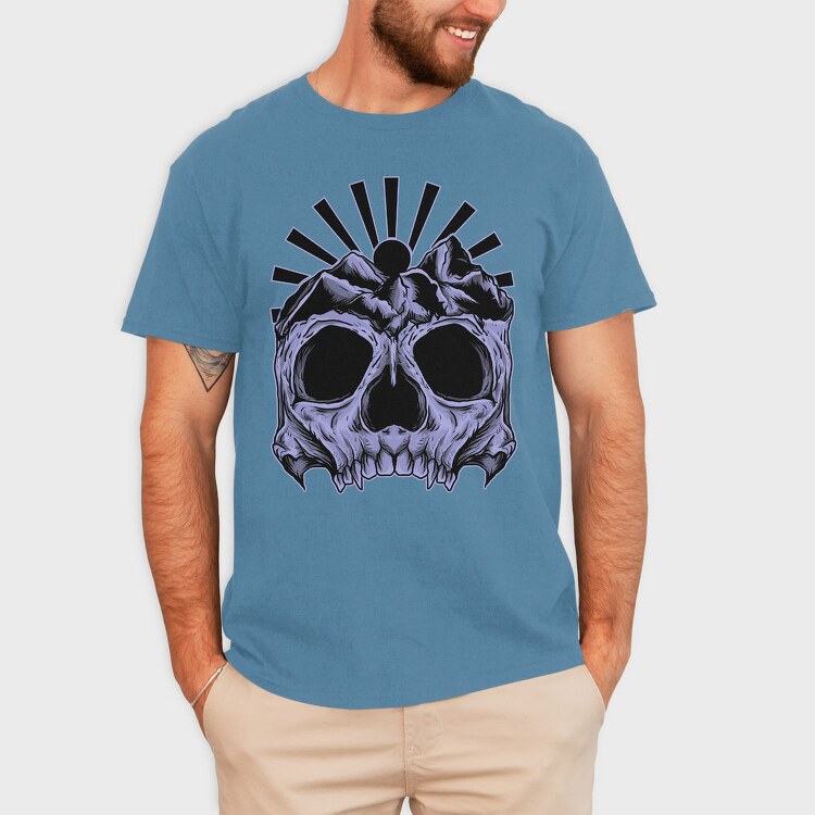 Skull Mountain Sunburst, Tricou Barbati (Unisex)