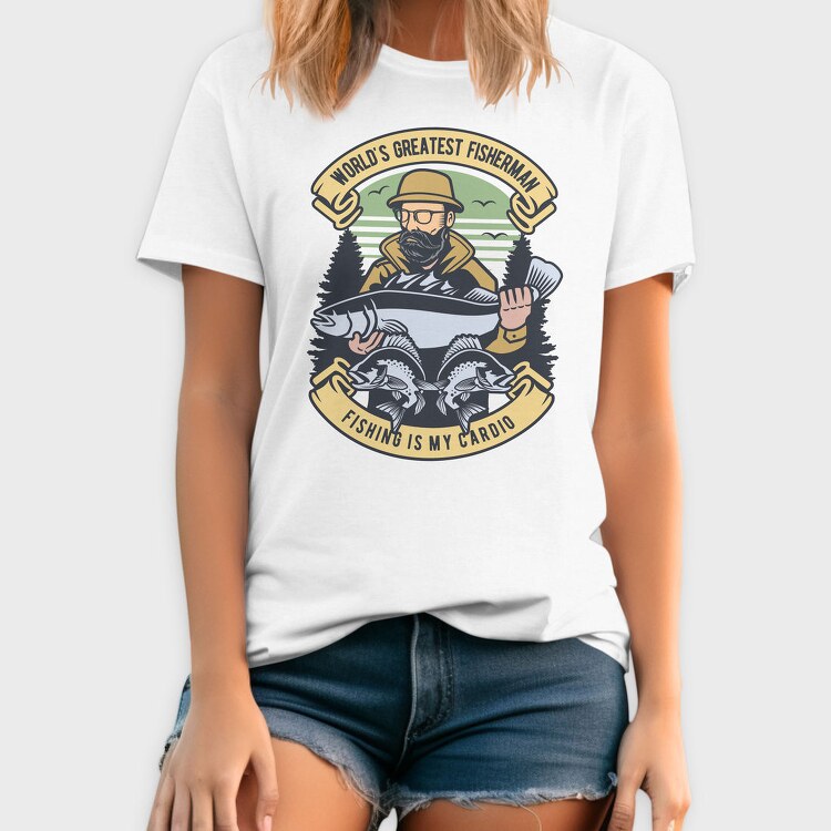 Fishing Cardio Fisherman, Tricou Barbati (Unisex)