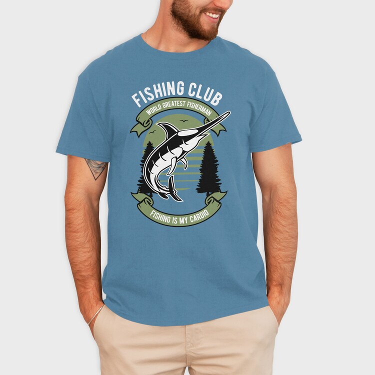 Fishing Cardio Marlin, Tricou Barbati (Unisex)
