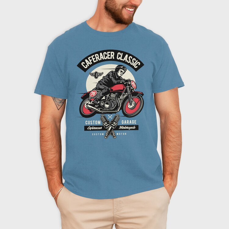 Caferacer Classic Garage, Tricou Barbati (Unisex)