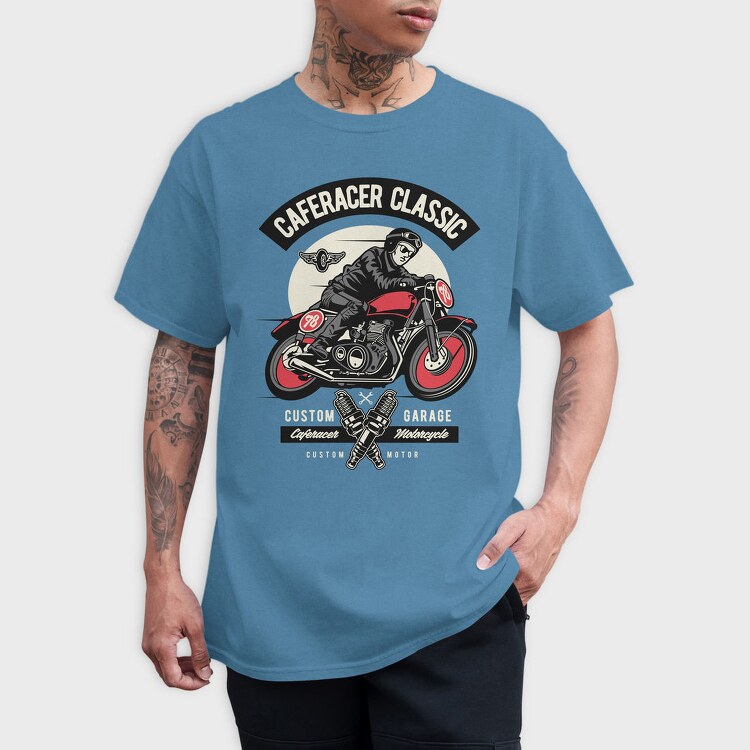 Caferacer Classic Garage, Tricou Barbati (Unisex)