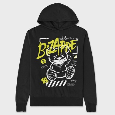 Bizarre Teddy Bear, Hanorac Oversize Barbati (Unisex)