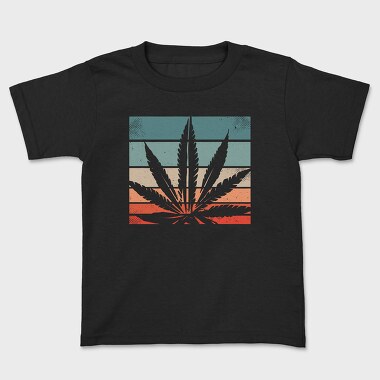 Tricou Copii, Cannabis Retro Design