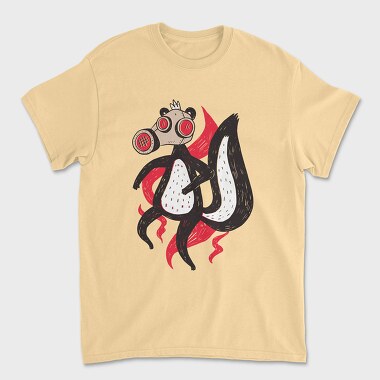 Skunk With Gas Mask, Tricou Barbati (Unisex)