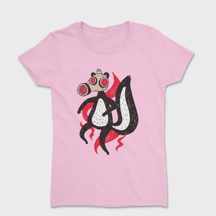 Tricou Femei, Skunk With Gas Mask