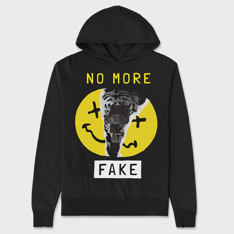 No More Fake, Hanorac Oversize Barbati (Unisex)