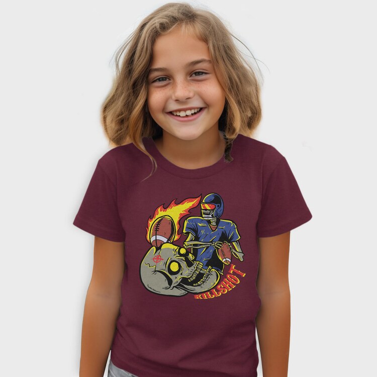 Football Fire Skull, Tricou Copii
