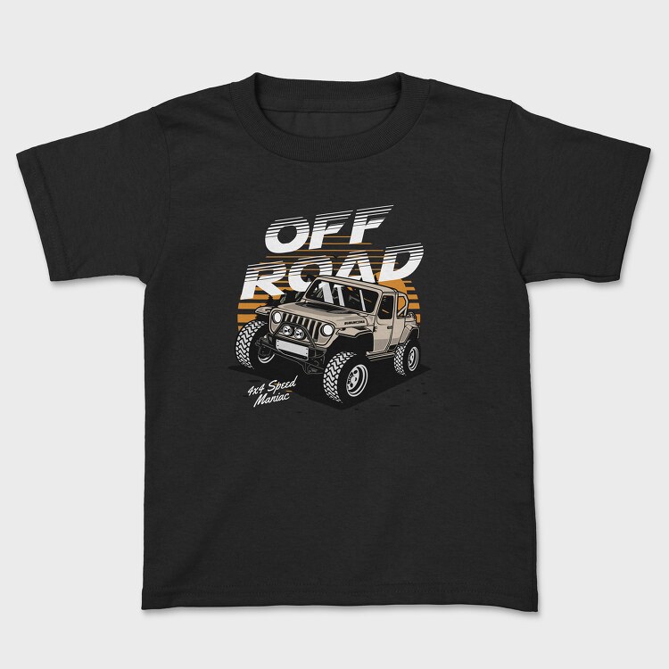 Offroad Jeep Retro Sunset, Tricou Copii