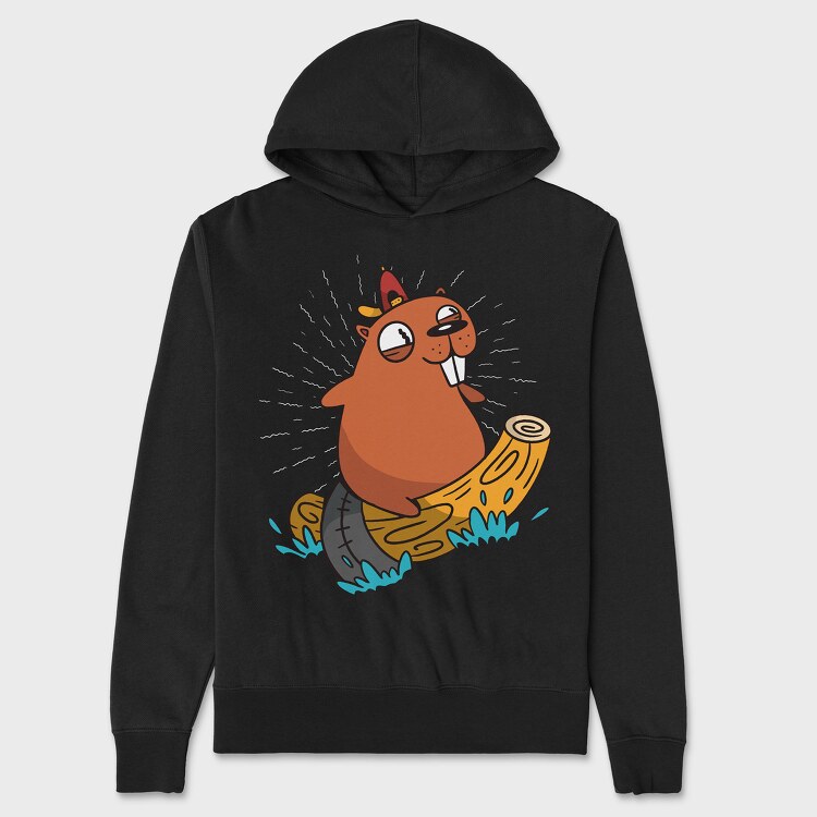 Hanorac Barbati (Unisex), Surfing Beaver