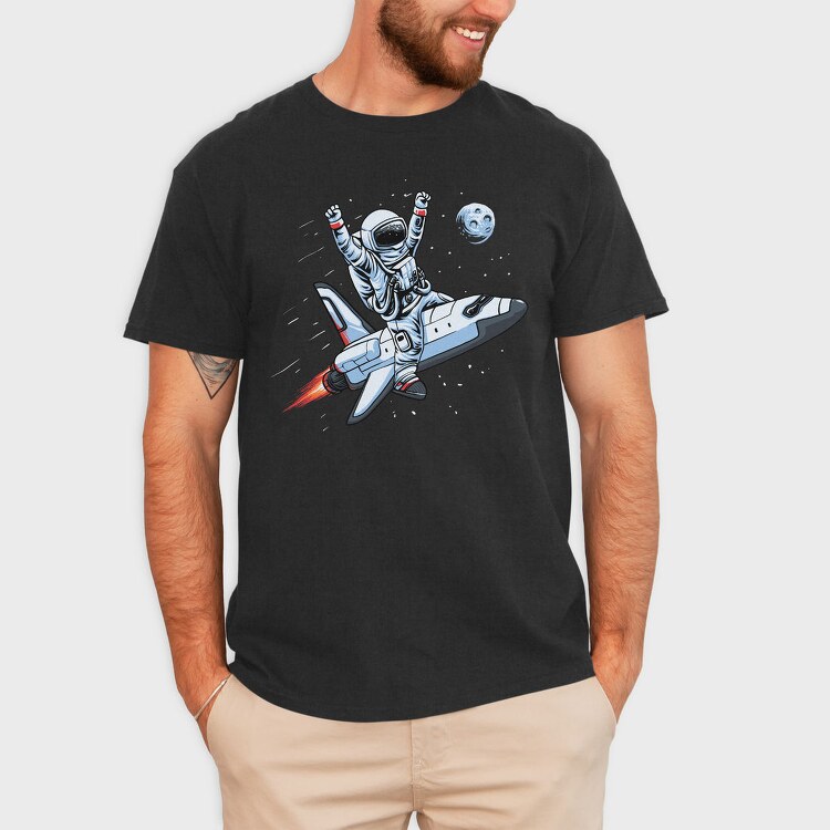 Space Rocket Rider, Tricou Barbati (Unisex)