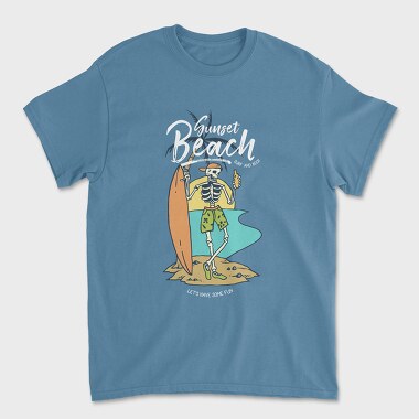 Skull Surf and Beer, Tricou Barbati (Unisex)