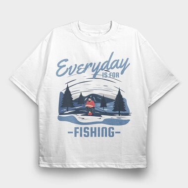 Everyday Fishing Adventure, Tricou Oversize Barbati (Unisex)