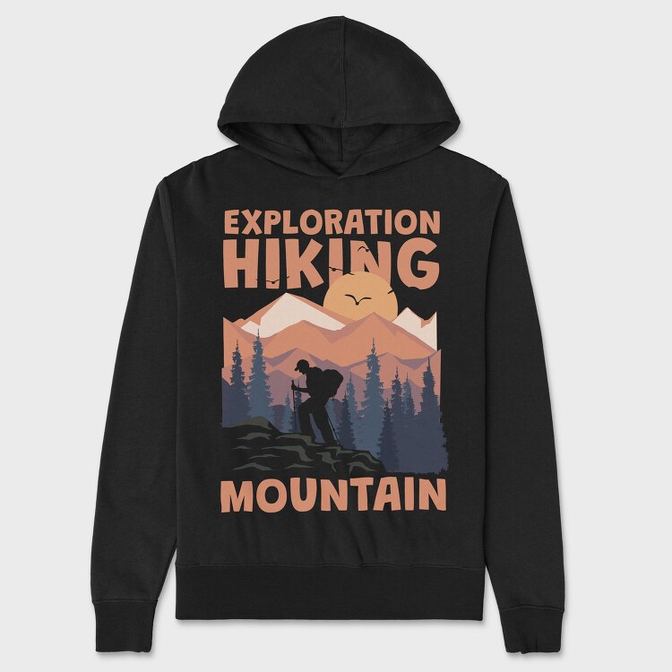Exploration Hiking Mountain, Hanorac Oversize Barbati (Unisex)