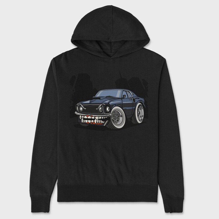 Fanged Muscle Car, Hanorac Oversize Barbati (Unisex)