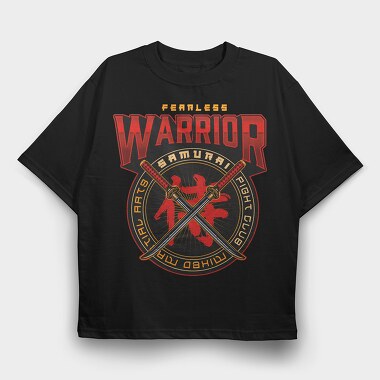 Fearless Warrior Samurai, Tricou Oversize Barbati (Unisex)