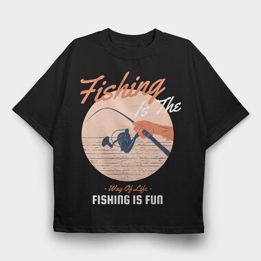 Fishing Way Of Life, Tricou Oversize Barbati (Unisex)