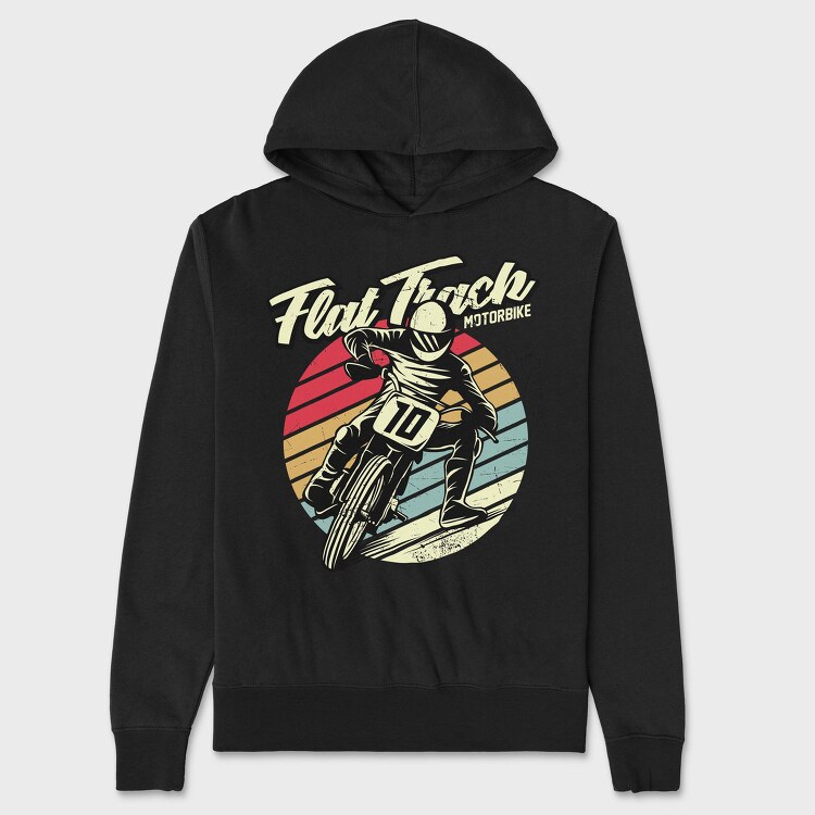 Flat Track Rider, Hanorac Oversize Barbati (Unisex)