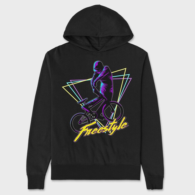 Freestyle Neon Cyclist, Hanorac Oversize Barbati (Unisex)
