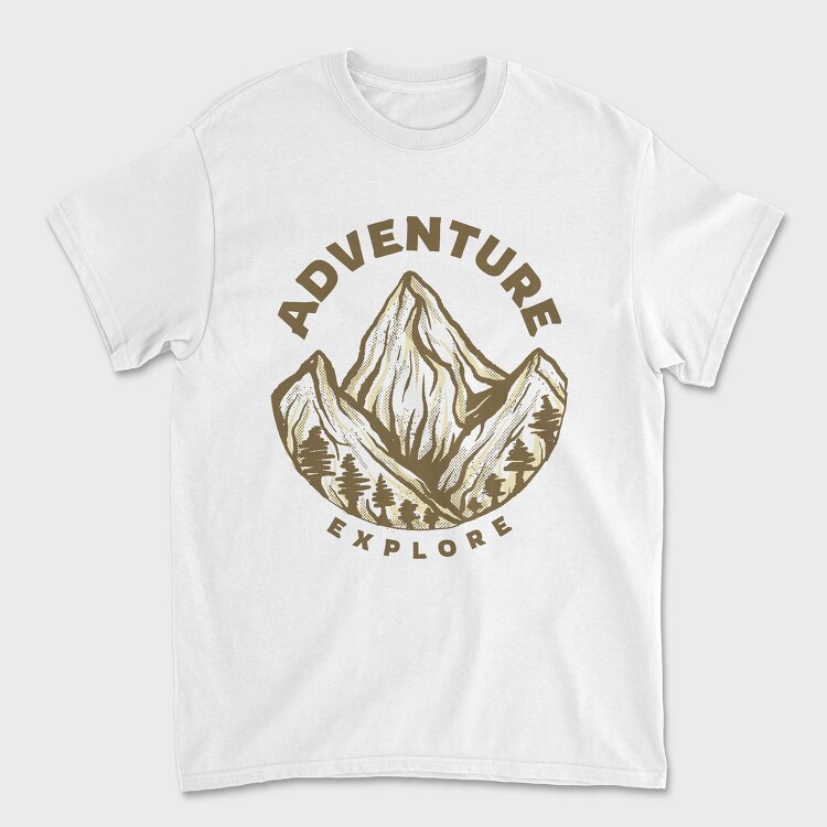 Adventure Explore Mountain, Tricou Barbati (Unisex)