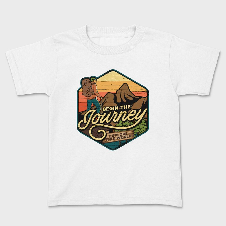 Begin The Journey Explore World, Tricou Copii