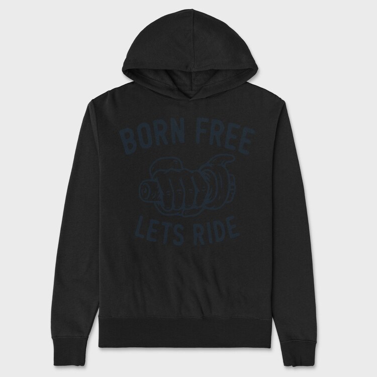 Born Free Ride, Hanorac Oversize Barbati (Unisex)