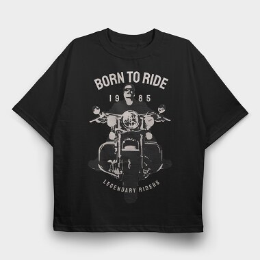 Born To Ride 1985, Tricou Oversize Barbati (Unisex)