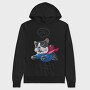 Bulldog Superhero, Hanorac Oversize Barbati (Unisex)