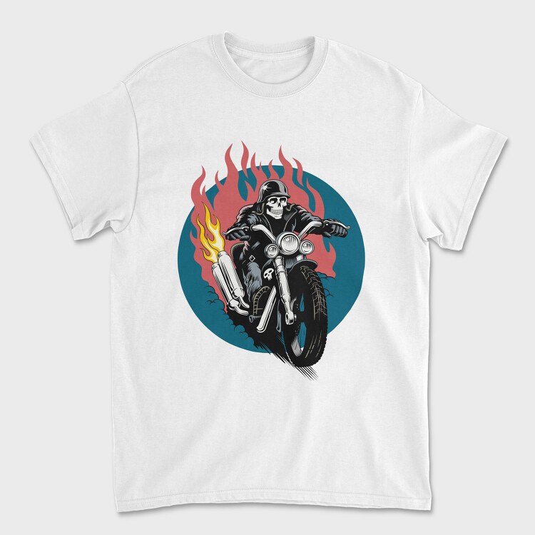 Burning Skull Rider, Tricou Barbati (Unisex)