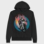 Burning Skull Rider, Hanorac Oversize Barbati (Unisex)