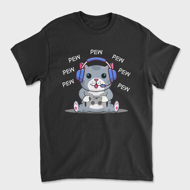 Cat Gamer Headphones, Tricou Barbati (Unisex)