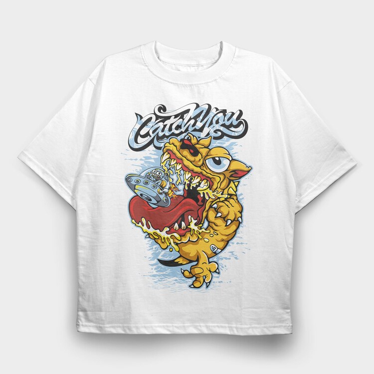 Catch Me Now, Tricou Oversize Barbati (Unisex)