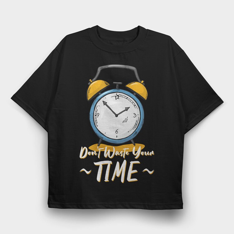 Alarm Clock Time, Tricou Oversize Barbati (Unisex)