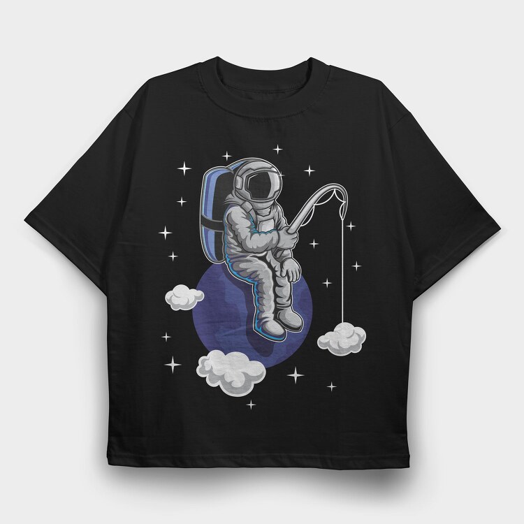 Astronaut Cloud Catcher, Tricou Oversize Barbati (Unisex)