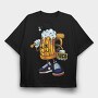 Beer Face Fuk, Tricou Oversize Barbati (Unisex)