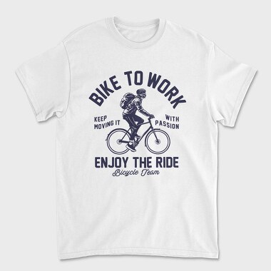 Bike To Work Ride, Tricou Barbati (Unisex)