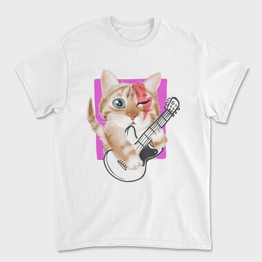 Cat Guitar Dreams, Tricou Barbati (Unisex)