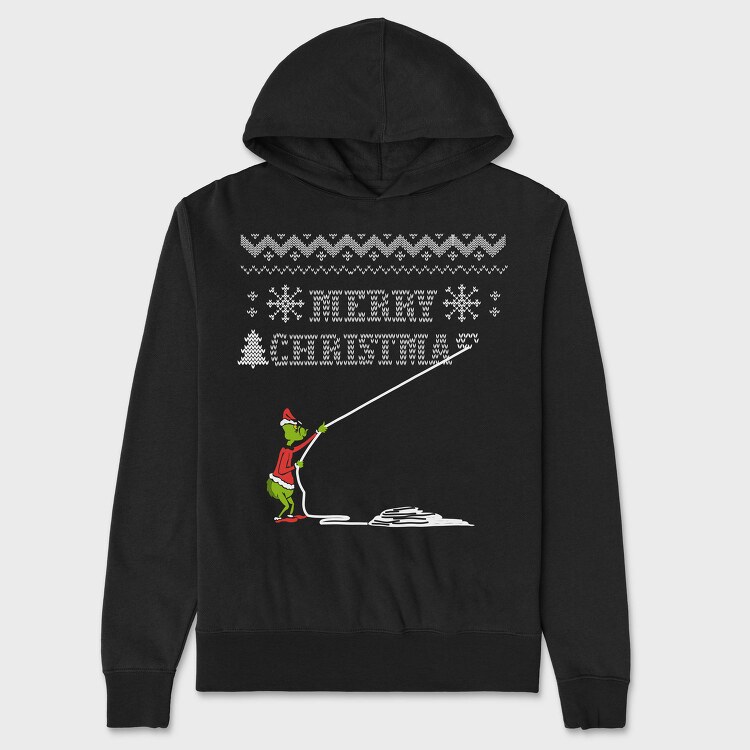 Grinchy Holiday Cheer, Hanorac Oversize Barbati (Unisex)