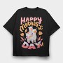 Happy Mothers Day Llama, Tricou Oversize Barbati (Unisex)
