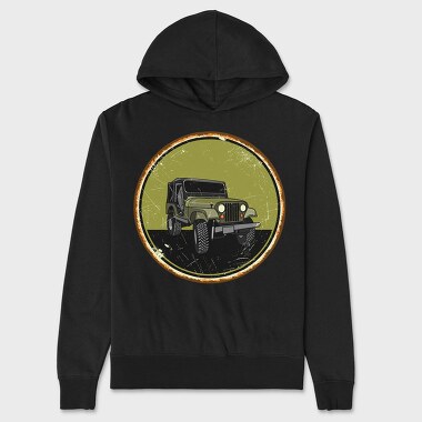 Jeep Adventure Emblem, Hanorac Oversize Barbati (Unisex)