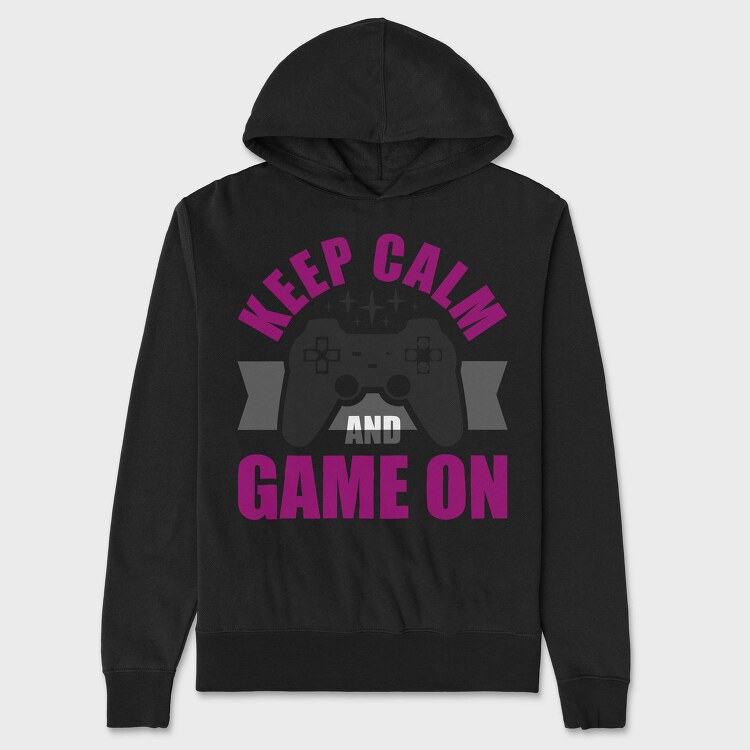 Keep Calm Game On, Hanorac Oversize Barbati (Unisex)