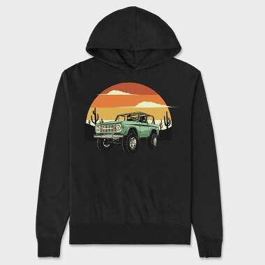 Desert Bronco Sunset, Hanorac Oversize Barbati (Unisex)