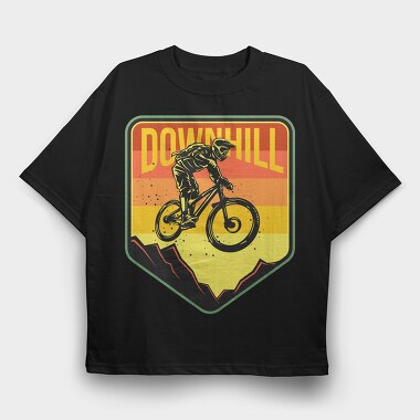 Downhill Thrill, Tricou Oversize Barbati (Unisex)