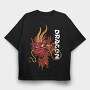 Dragon Fire Roar, Tricou Oversize Barbati (Unisex)